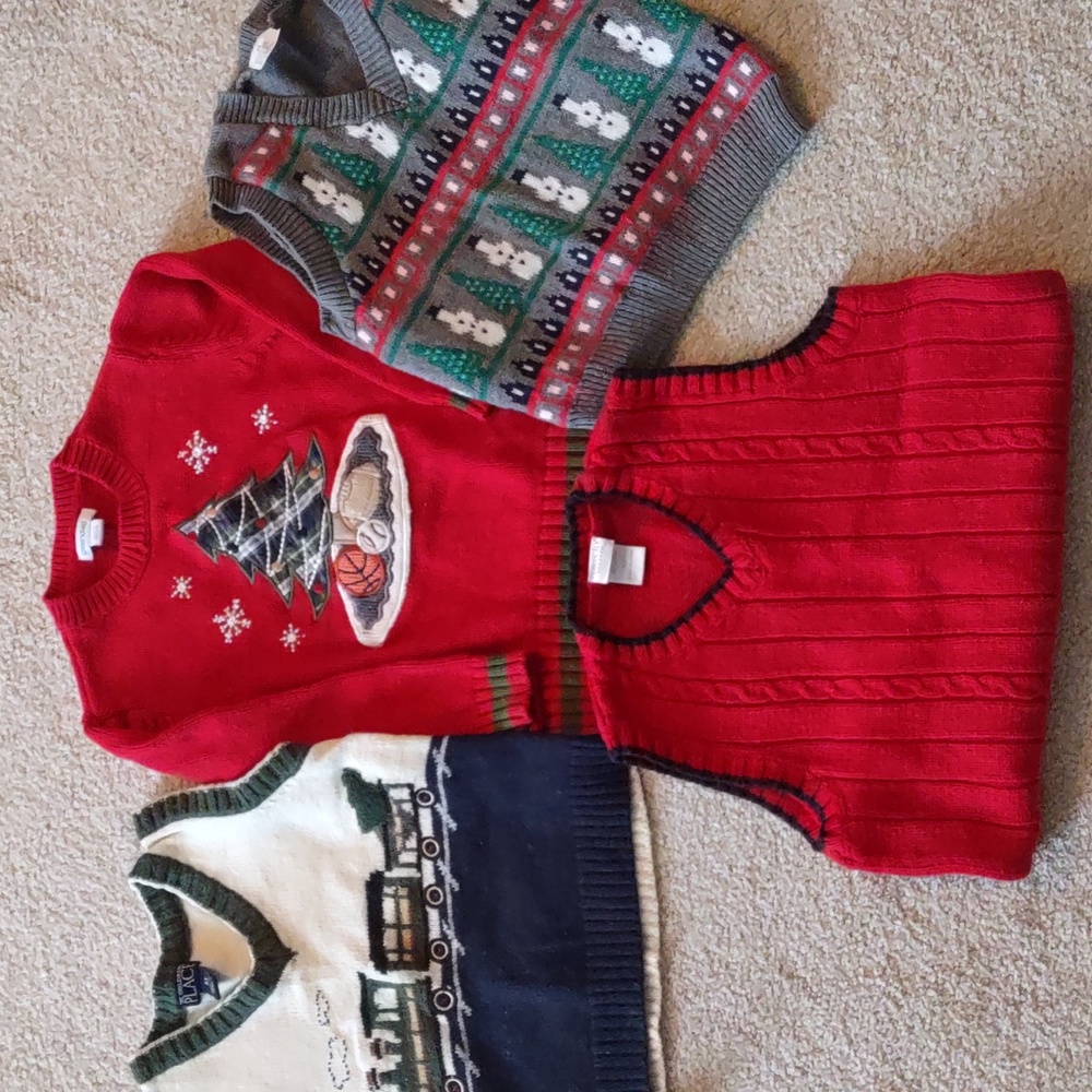 Four winter holiday sweater items